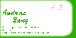 andras manz business card